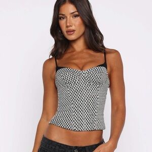 NWT White Fox Bustier